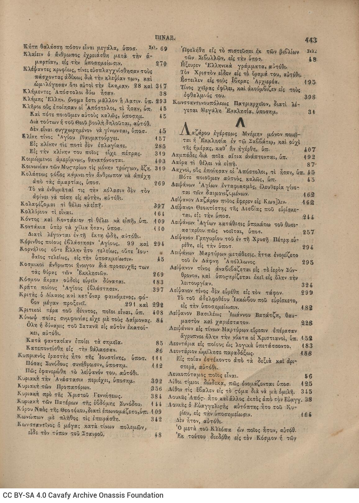 28 x 20.5 cm; 4 s.p. + λβ’ p. + 448 p. + 2 s.p., l. 2 bookplates CPC on recto and Nicodemus the Hagiorite’s illustratio